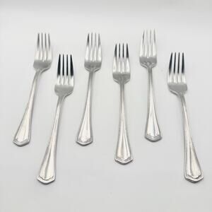 Waterford Somerset 18/10 Stainless 7 Dinner Forks Replacement Flatware 8"